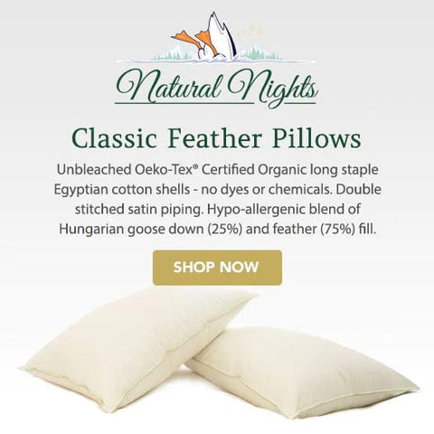 Natural Nights Classic Feather Pillows Down Feather Co